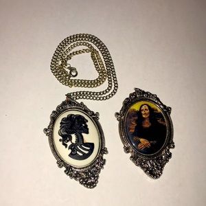Halloween Necklace, 2 charms